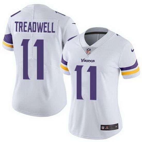 Nike Vikings #11 Laquon TreadWell White Womens Stitched NFL Vapor Untouchable Limited Jersey