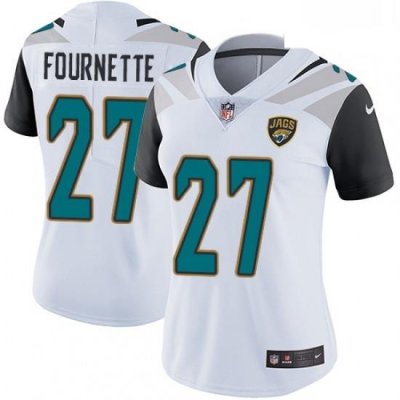 Womens Nike Jacksonville Jaguars 27 Leonard Fournette White Vapor Untouchable Limited Player NFL Jersey