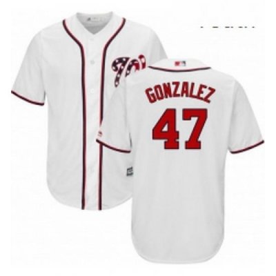 Youth Majestic Washington Nationals 47 Gio Gonzalez Replica White Home Cool Base MLB Jersey