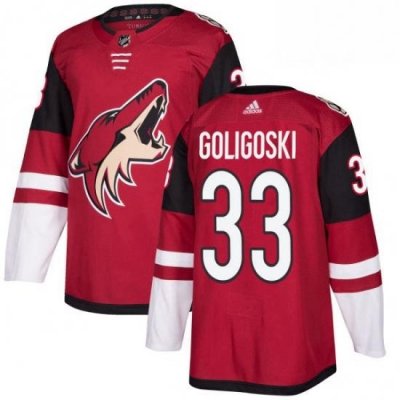 Mens Adidas Arizona Coyotes 33 Alex Goligoski Premier Burgundy Red Home NHL Jersey