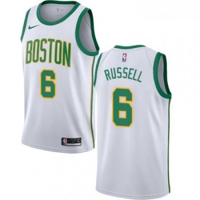 Youth Nike Boston Celtics 6 Bill Russell Swingman White NBA Jersey City Edition