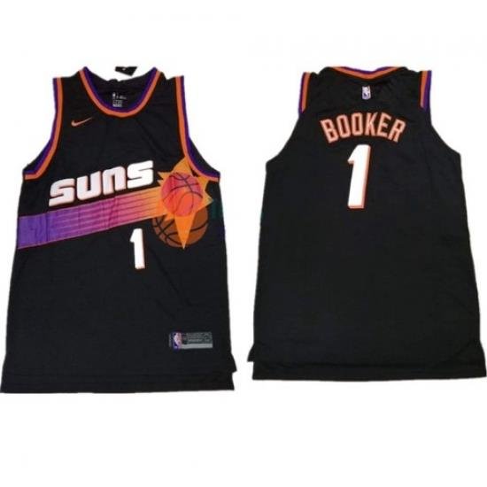 Men Devin Booker Phoenix Suns throwback jersey black