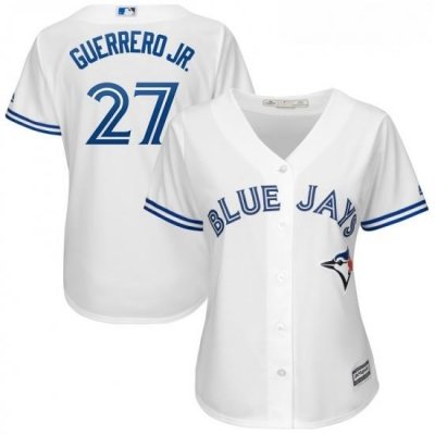 Womens Toronto Blue Jays Vladimir Guerrero Jr Majestic White Cool Base Player Jersey