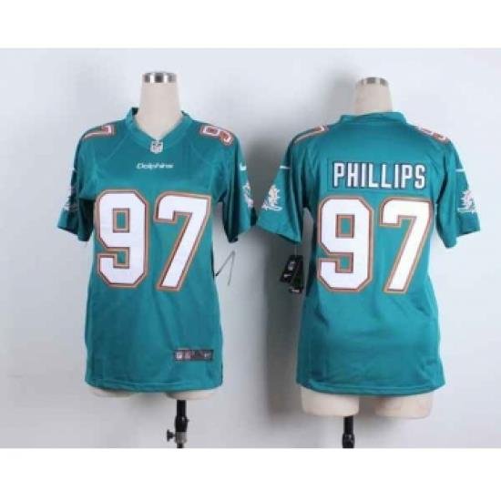 nike women nfl jerseys miami dolphins 97 phillips green[nike]