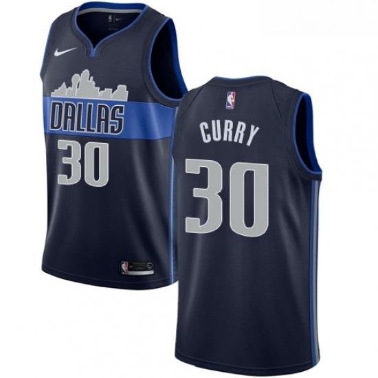 Womens Nike Dallas Mavericks 30 Seth Curry Swingman Navy Blue NBA Jersey Statement Edition