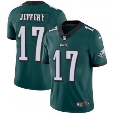 Youth Nike Philadelphia Eagles 17 Alshon Jeffery Midnight Green Team Color Vapor Untouchable Limited Player NFL Jersey