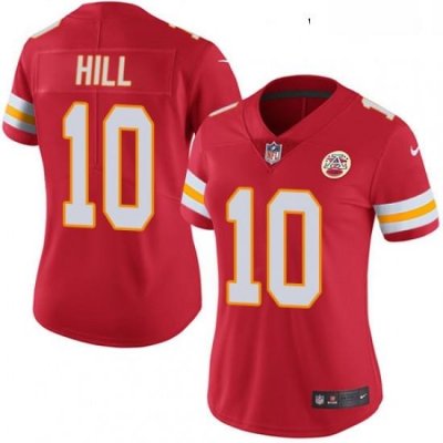 Womens Nike Kansas City Chiefs 10 Tyreek Hill Red Team Color Vapor Untouchable Limited Player NFL Jersey