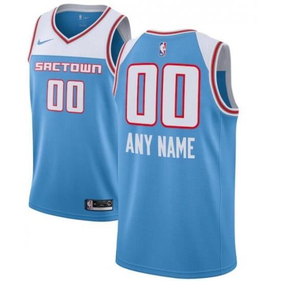 Men Women Youth Toddler Sacramento Kings Light Blue Custom Nike NBA Stitched Jersey