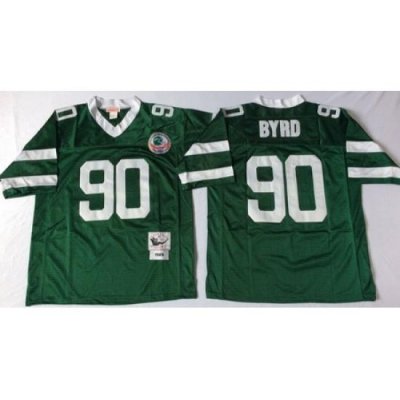 Jets 90 Dennis Byrd Green Throwback Jersey