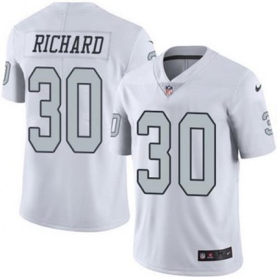 Nike Raiders #30 Jalen Richard White Mens Stitched NFL Limited Rush Jersey