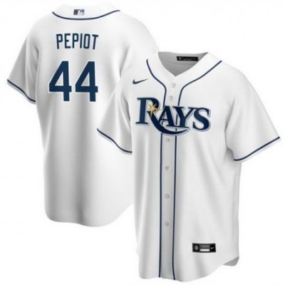 Men Tampa Bay Rays 44 Ryan Pepiot White Cool Base Stitched Baseball Jersey