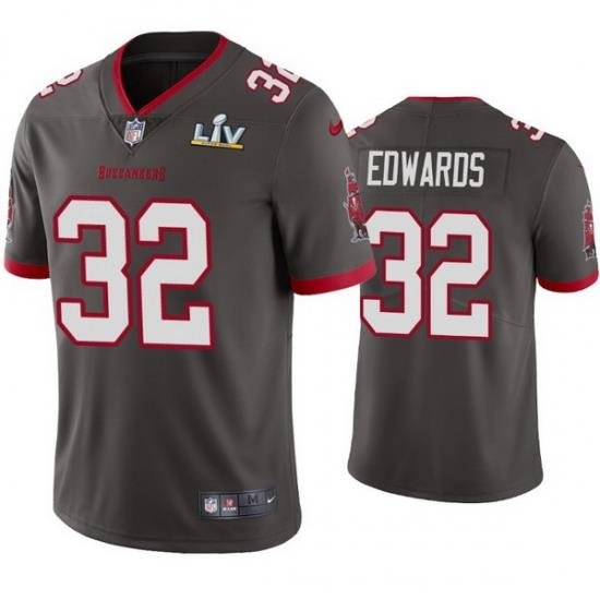 Men Mike Edwards Buccaneers Pewter Super Bowl Lv Vapor Limited Jersey