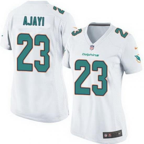 Nike Dolphins #23 Jay Ajayi White Womens Stitched NFL Elite Jersey