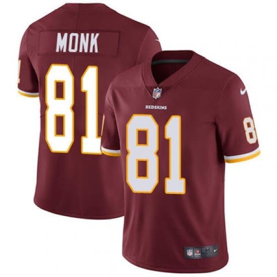 Nike Redskins #81 Art Monk Burgundy Red Team Color Mens Stitched NFL Vapor Untouchable Limited Jersey