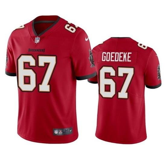 Men Tampa Bay Buccaneers 67 Luke Goedeke Red Vapor Untouchable Limited Stitched Jersey