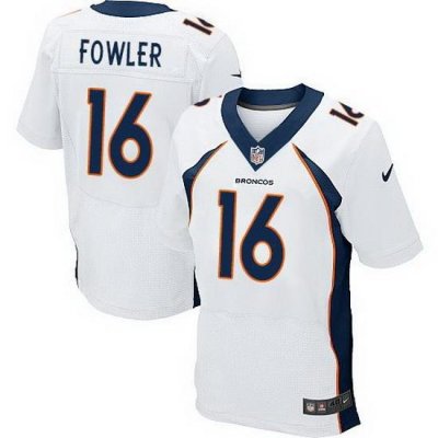 Nike Broncos #16 Bennie Fowler White Mens Stitched NFL New Elite Jersey