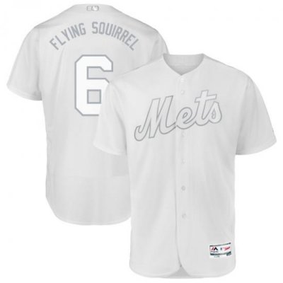 Mets 6 Jeff McNeil Flying Squirrel White 2019 Players Weekend Authentic Player Jersey