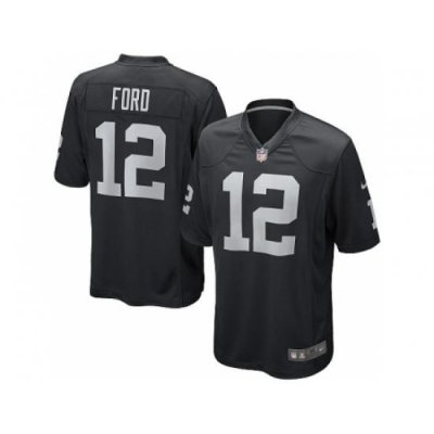 Nike Oakland Raiders 12 Jacoby Ford Black Game NFL Jersey