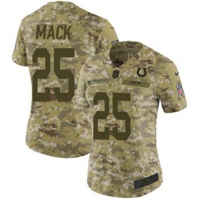 Womens Nike Indianapolis Colts 25 Marlon Mack Limited Camo 2018 Salute to Service NFL Jersey