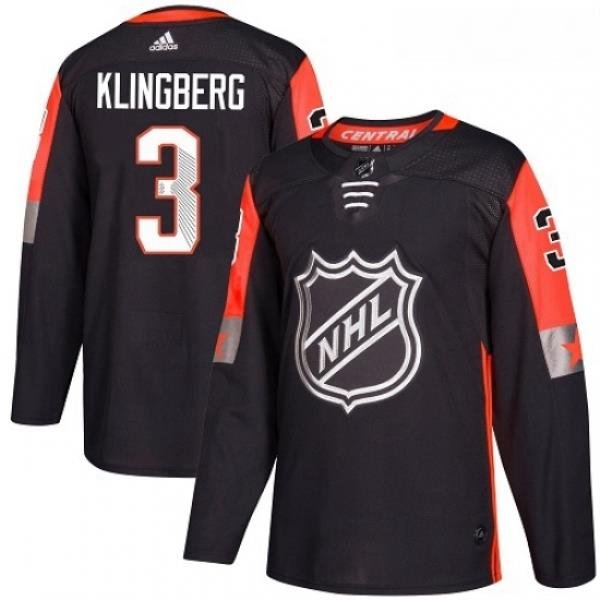 Youth Adidas Dallas Stars 3 John Klingberg Authentic Black 2018 All Star Central Division NHL Jersey