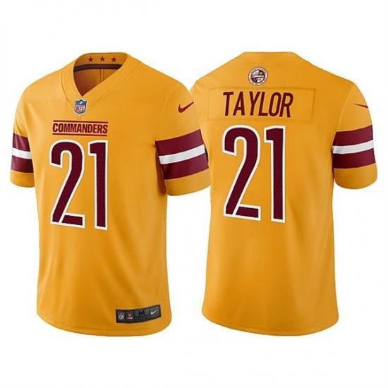 Men's Washington Commanders #21 Sean Taylor Gold Vapor Untouchable Stitched Football Jersey