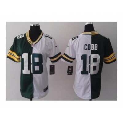 Nike women jerseys Green bay packers #18 cobb white-green[split]