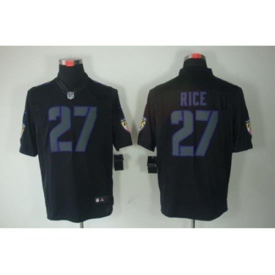 Nike Baltimore Ravens 27 Ray Rice Black Limited Impact NFL Jerseys