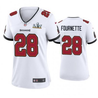 Women Leonard Fournette Buccaneers White Super Bowl Lv Game Jersey