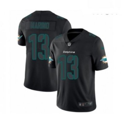 Mens Nike Miami Dolphins 13 Dan Marino Limited Black Rush Impact NFL Jersey