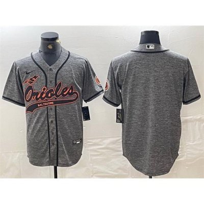 Men Baltimore Orioles Blank Gray Cool Base Stitched Jersey