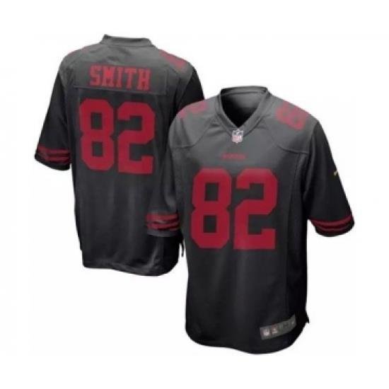 nike nfl jerseys san francisco 49ers 82 smith black[nike limited][smith]