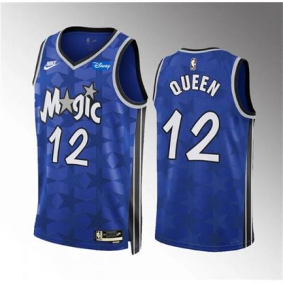 Men Orlando Magic 12 Trevelin Queen Blue 2023 24 Classic Edition Stitched Basketball Jersey