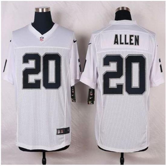 NEW Oakland Raiders #20 Nate Allen White Men Stitched NFL Elite Jersey