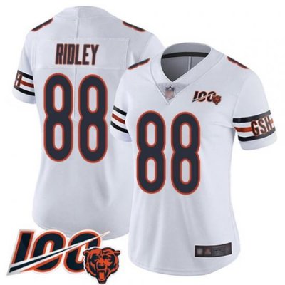 Women Chicago Bears 88 Riley Ridley White Vapor Untouchable Limited Player 100th Season Football Jersey