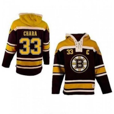 Boston Bruins 33# Zdeno Chara Black Color Hooded Sweatshirt