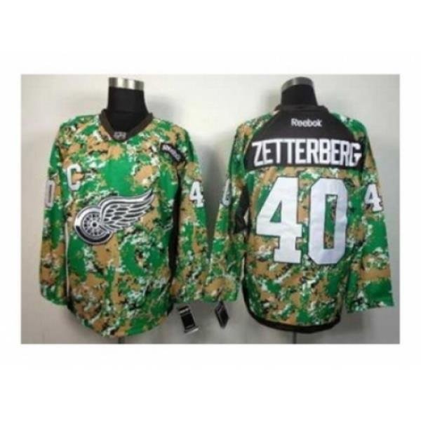 NHL Jerseys Detroit Red Wings #40 Zetterberg camo[patch C]