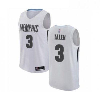 Womens Memphis Grizzlies 3 Grayson Allen Swingman White Basketball Jersey City Edition