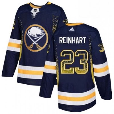 Mens Adidas Buffalo Sabres 23 Sam Reinhart Authentic Navy Blue Drift Fashion NHL Jersey