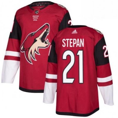 Mens Adidas Arizona Coyotes 21 Derek Stepan Authentic Burgundy Red Home NHL Jersey