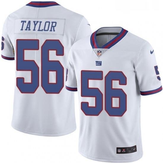 Mens Nike New York Giants 56 Lawrence Taylor Limited White Rush Vapor Untouchable NFL Jersey