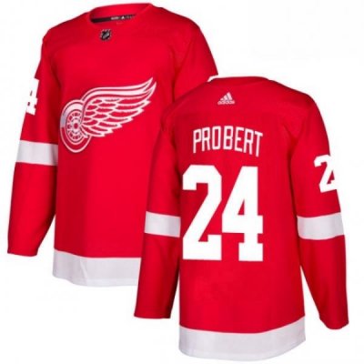 Mens Adidas Detroit Red Wings 24 Bob Probert Authentic Red Home NHL Jersey