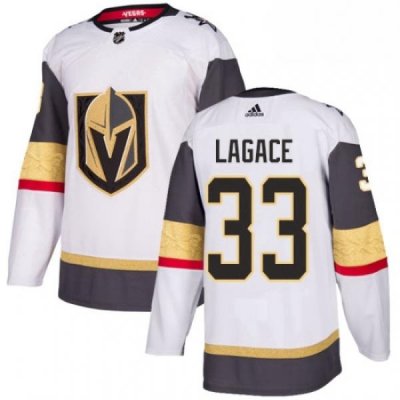 Womens Adidas Vegas Golden Knights 33 Maxime Lagace Authentic White Away NHL Jersey