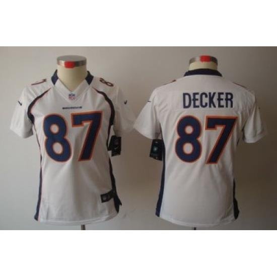 Women Nike Denver Broncos 87 Decker White Color[NIKE LIMITED Jersey]