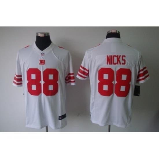 Nike NeW York Giants 88 Hakeem Nicks White Limited NFL Jersey