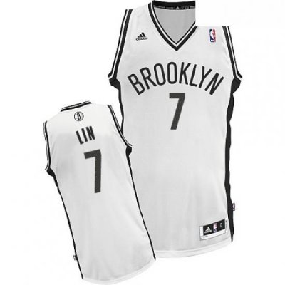 Youth Adidas Brooklyn Nets 7 Jeremy Lin Swingman White Home NBA Jersey