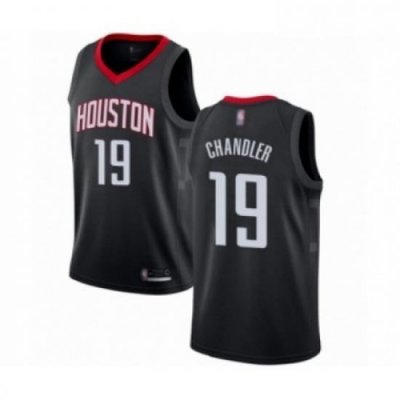 Mens Houston Rockets 19 Tyson Chandler Authentic Black Basketball Jersey Statement Edition