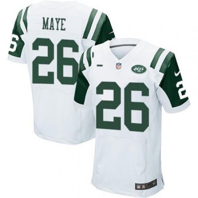 Nike Jets #26 Marcus Maye White Mens Stitched NFL Elite Jersey