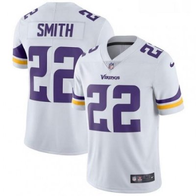 Mens Nike Minnesota Vikings 22 Harrison Smith White Vapor Untouchable Limited Player NFL Jersey