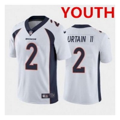 Youth Denver Broncos 2 Surtain II White Nike Vapor Untouchable Limited 2021 NFL Jersey