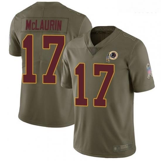 Redskins 17 Terry McLaurin Olive Men Stitched Football Limited 2017 Salute To Service Jersey